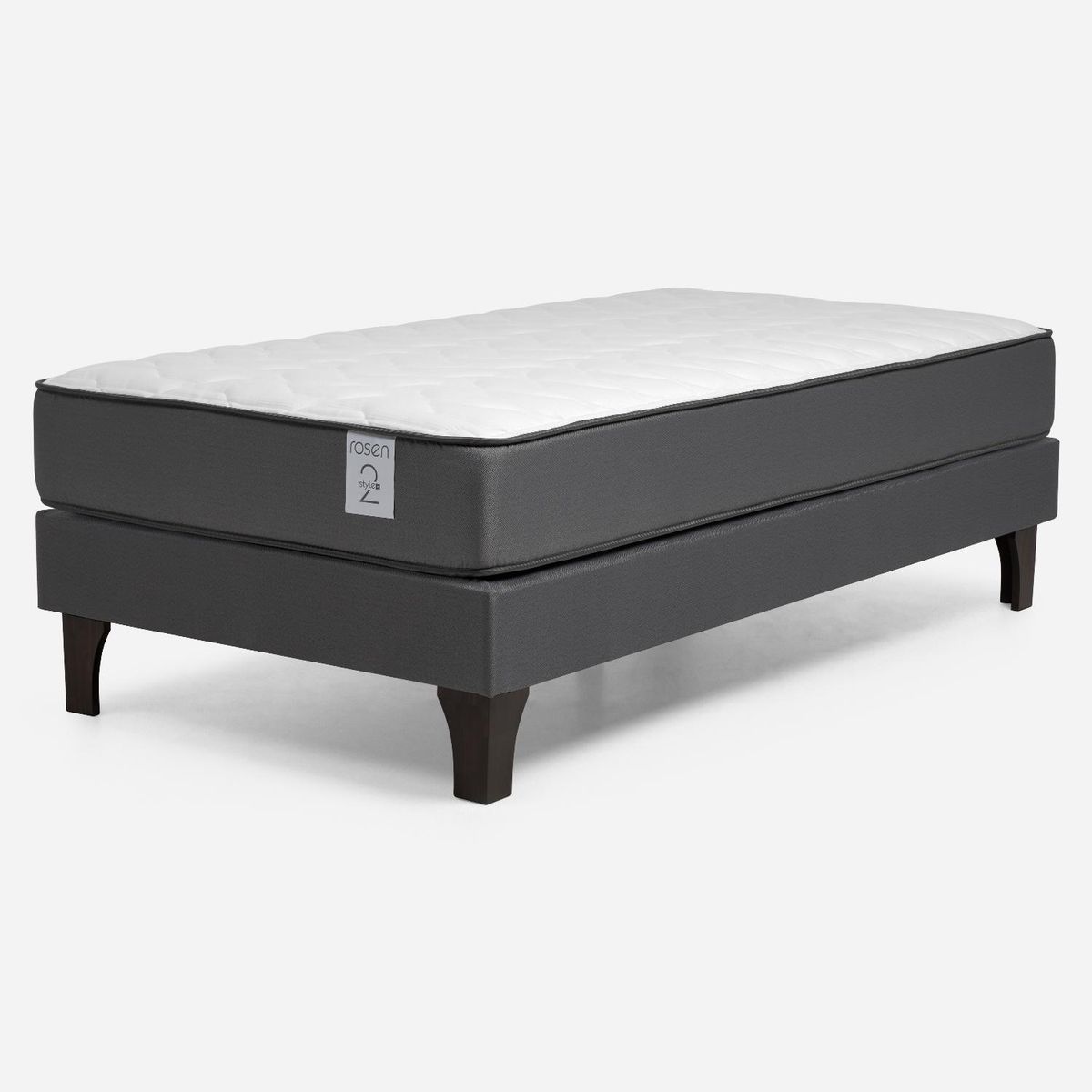 ROSEN - Cama Europea New Style 2 Plus 1 Plaza + Respaldo Rosen