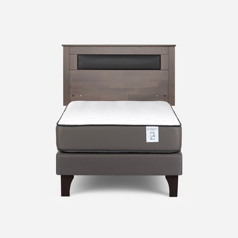 ROSEN Cama Europea New Style 2 Plus Plus 1.5 Plazas x 2.00 mt + Respaldo