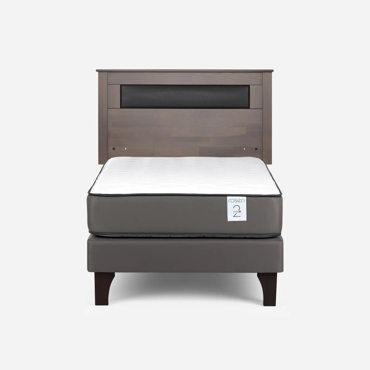 ROSEN - Cama Europea New Style 2 Plus 1.5 Plazas x 2.00 mt  + Respaldo Rosen