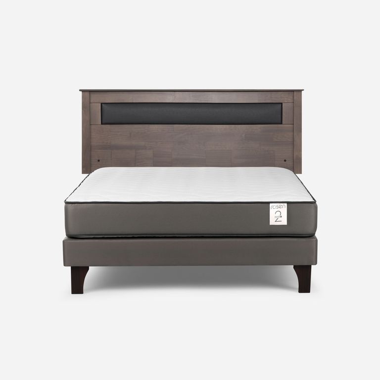 Cama Europea New Style 2 Plus Plus 2 Plazas x 2.00 mt Base Normal + Respaldo