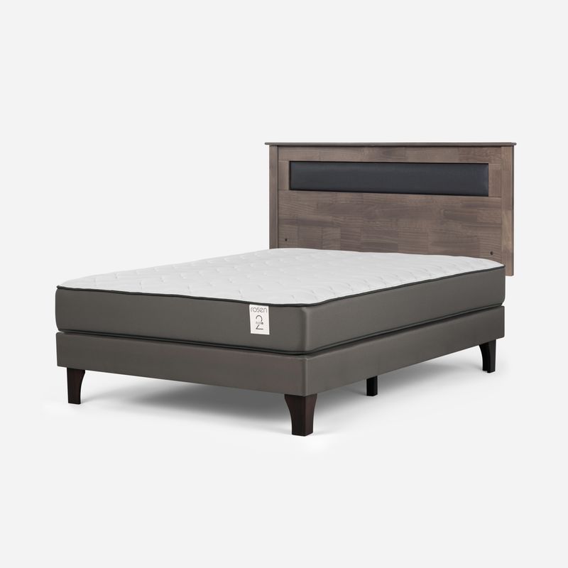 ROSEN - Cama Europea New Style 2 Plus 2 Plazas + Respaldo Rosen
