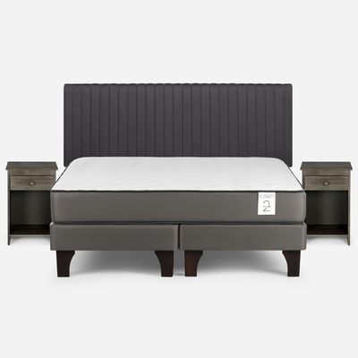 Imagen 2 del producto Cama Europea New Style 2 Plus King + Respaldo + 2 Veladores