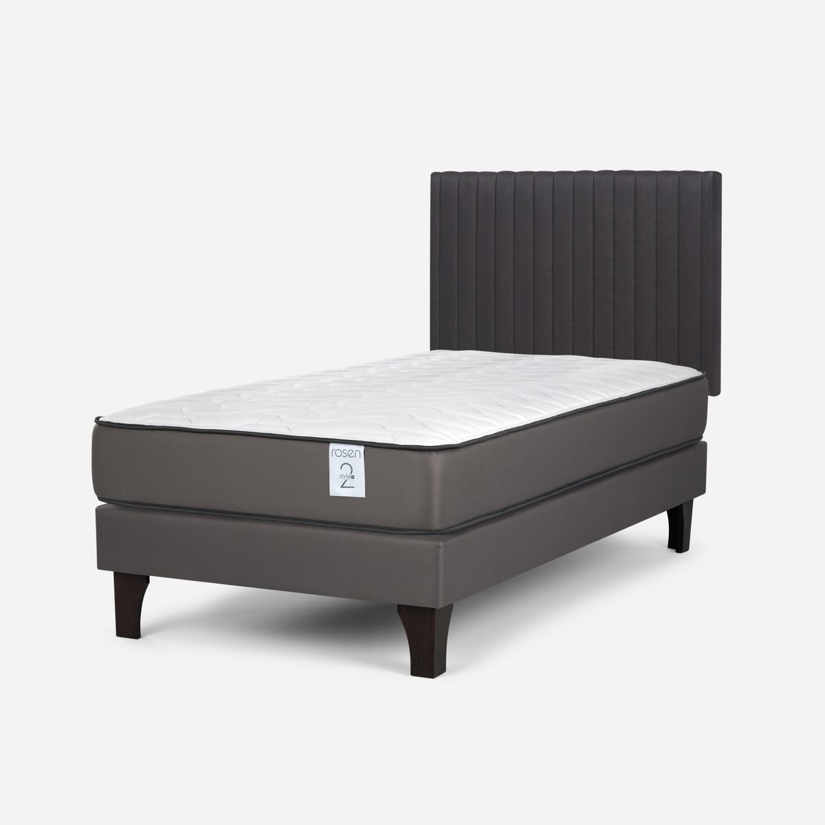 ROSEN - Cama Europea New Style 2 Plus 1 Plaza + Respaldo Rosen