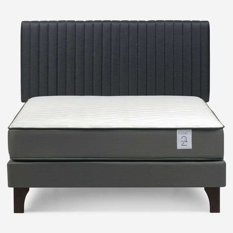 Cama Europea New Style 2 Plus Plus 2 Plazas x 2.00 mt Base Normal + Respaldo