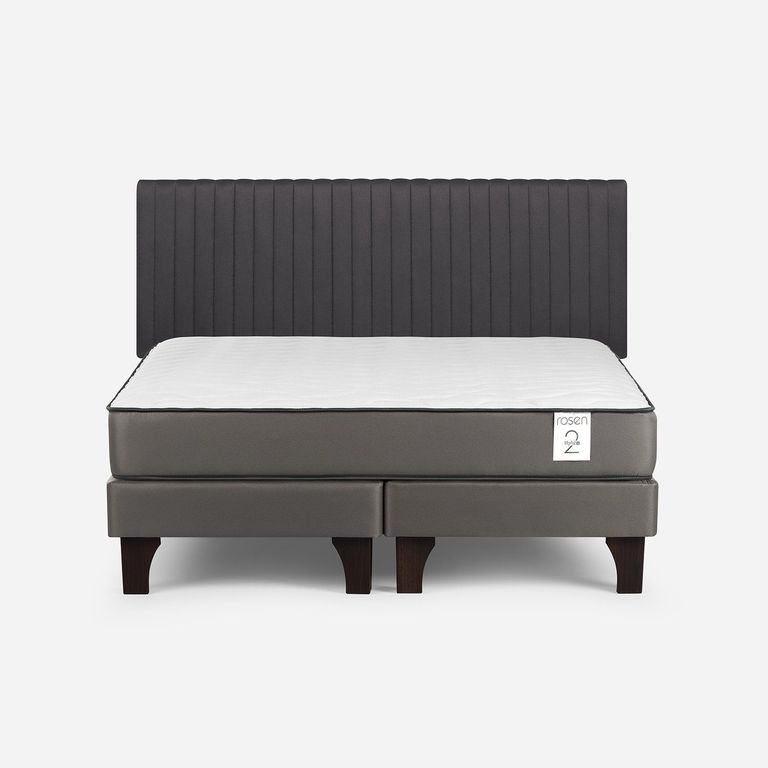 Cama Europea New Style 2 Plus Plus King x 2.00 mt Base Dividida + Respaldo