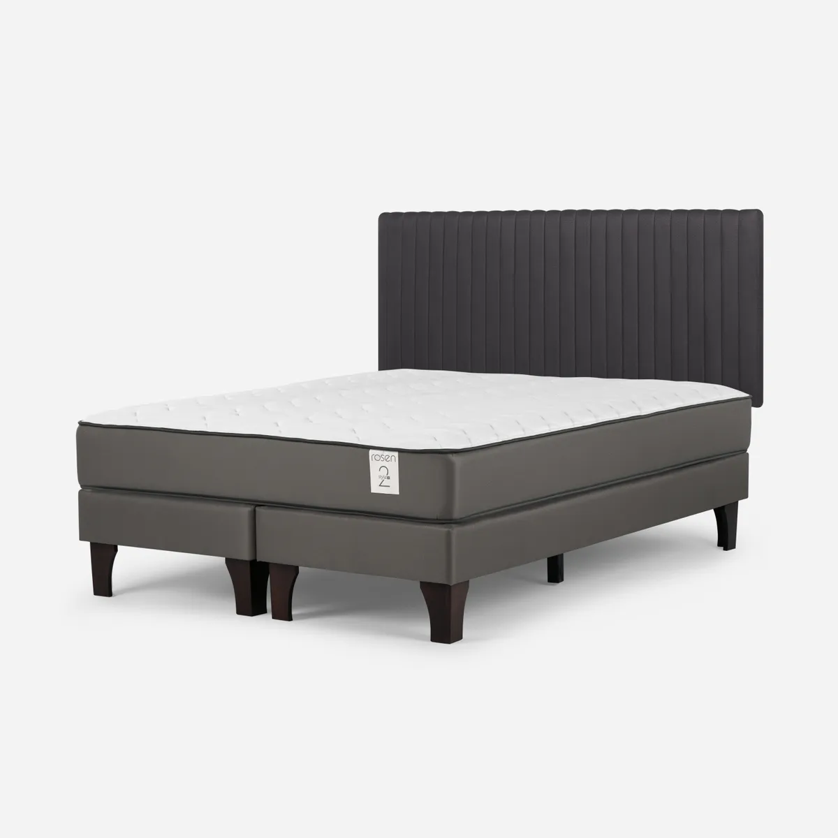 ROSEN - Cama Europea New Style 2 Plus King + Respaldo Rosen