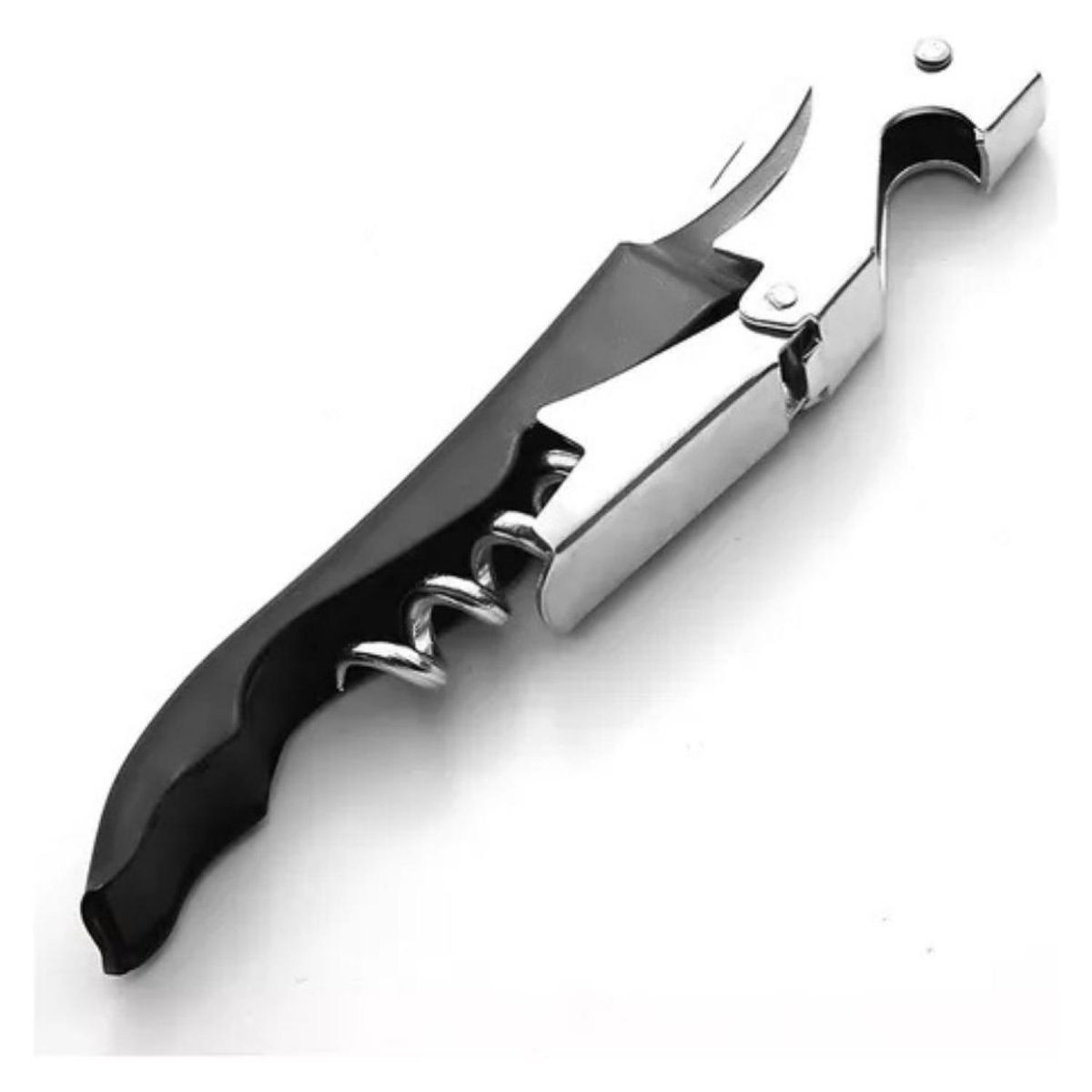 WINE - Descorchador Vino 2 Tiempos Negro Wine