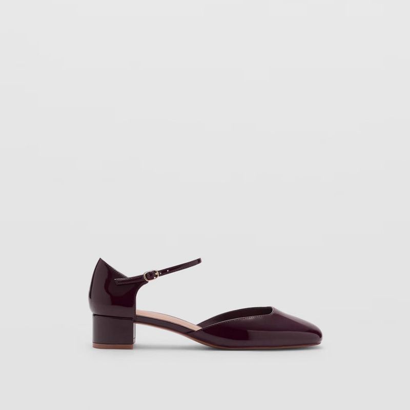 MANGO - Zapato Casual Mujer Burdeo Mango