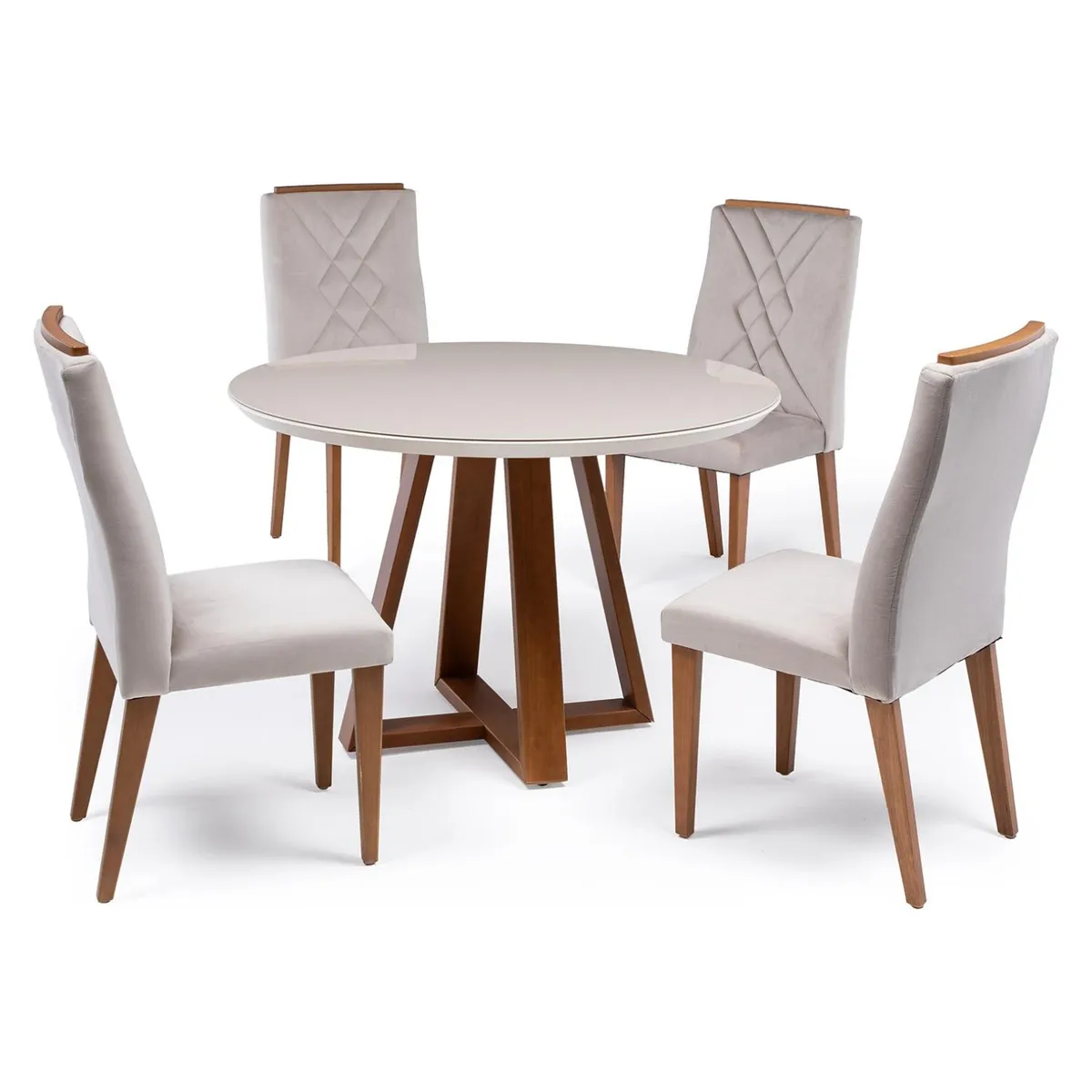 DECOCASA - Juego De Comedor Bennet Red 115+4 Sillas Megan Decocasa