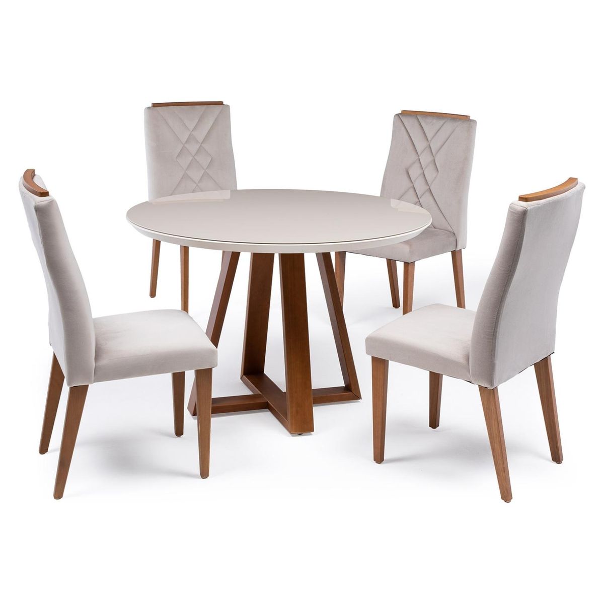 DECOCASA - Juego De Comedor Bennet Red 115+4 Sillas Megan Decocasa