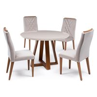 Juego De Comedor Bennet Red 115+4 Sillas Megan