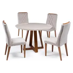 DECOCASA - Juego De Comedor Bennet Red 115+4 Sillas Megan