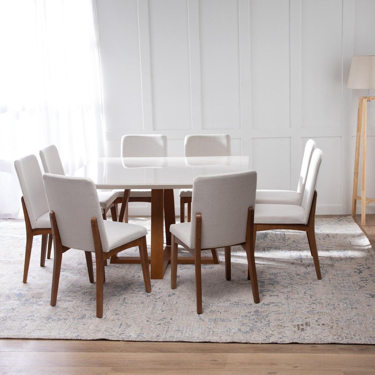 DECOCASA - Juego De Comedor Bennet Cuadrado 8 Sillas Olive Decocasa