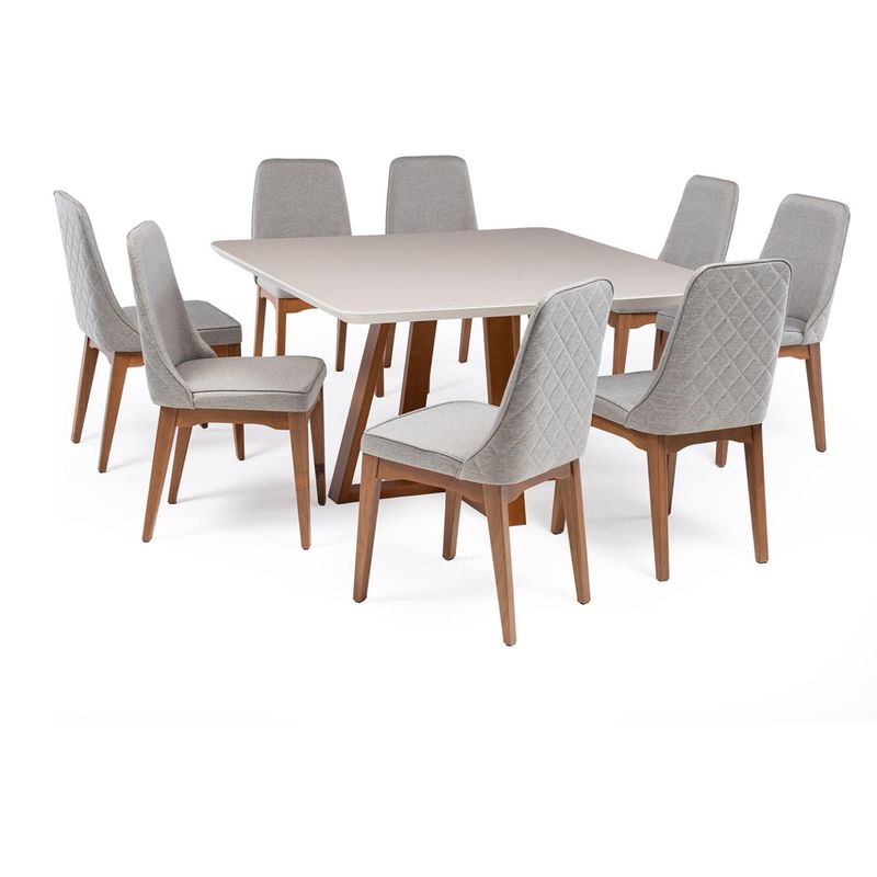 DECOCASA - Juego De Comedor Bennet Cu 135+8 Sillas Elsie Mat Decocasa