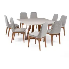 DECOCASA - Juego De Comedor Bennet Cu 135+8 Sillas Elsie Mat