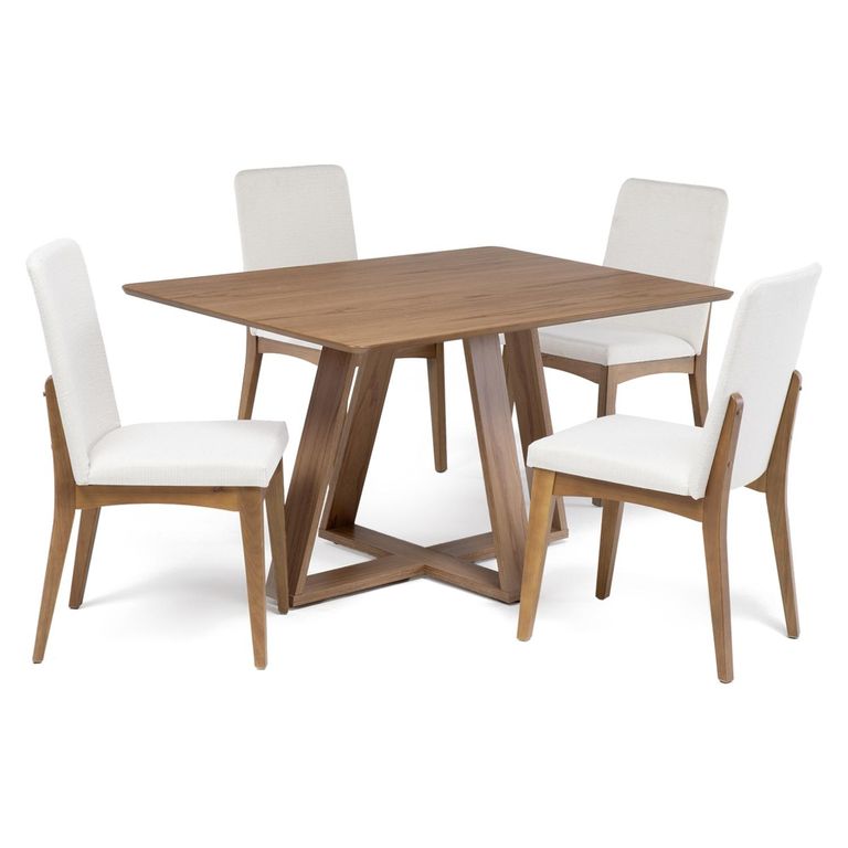 DECOCASA Juego De Comedor Avena 4 Sillas Olive