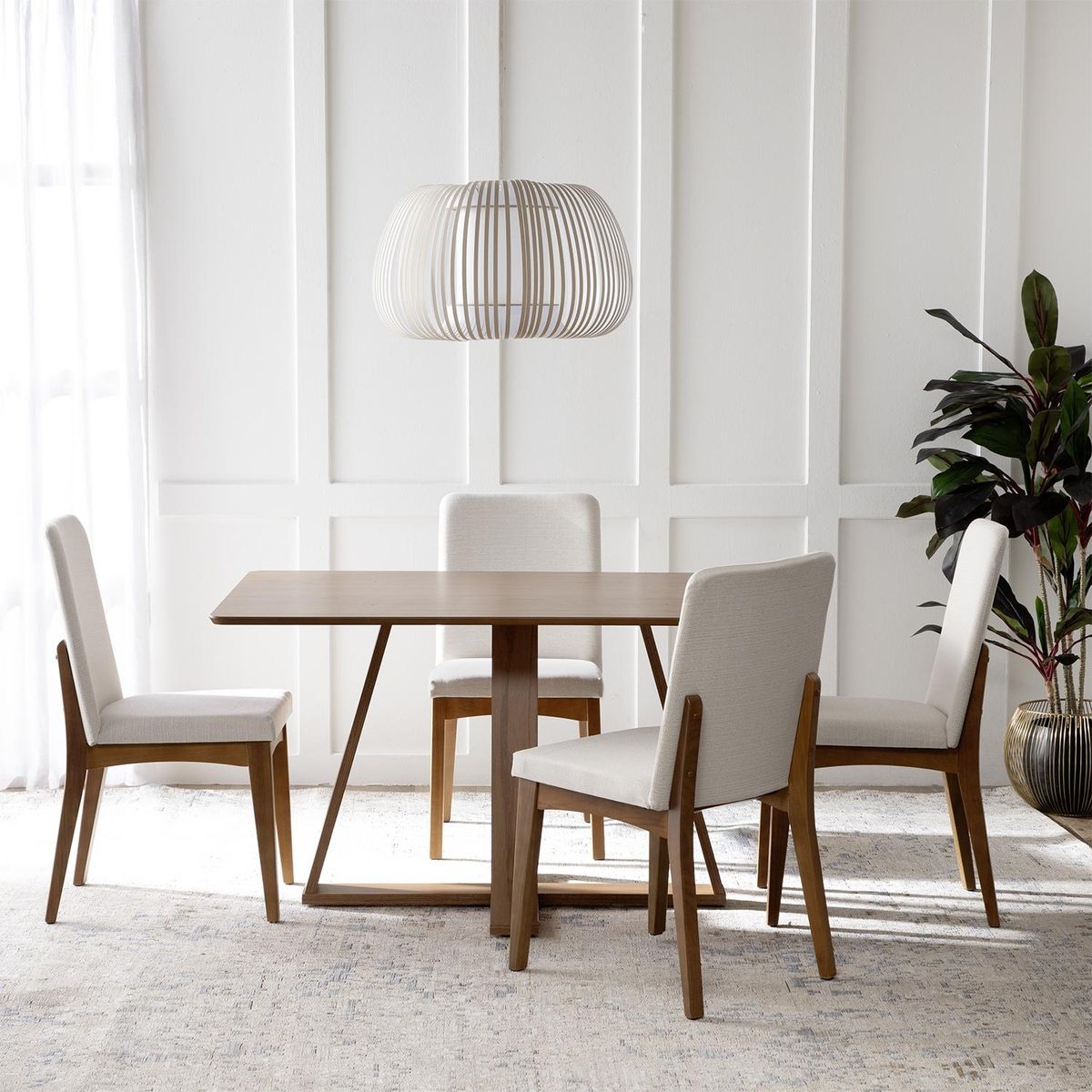DECOCASA - Juego De Comedor Avena 4 Sillas Olive Decocasa