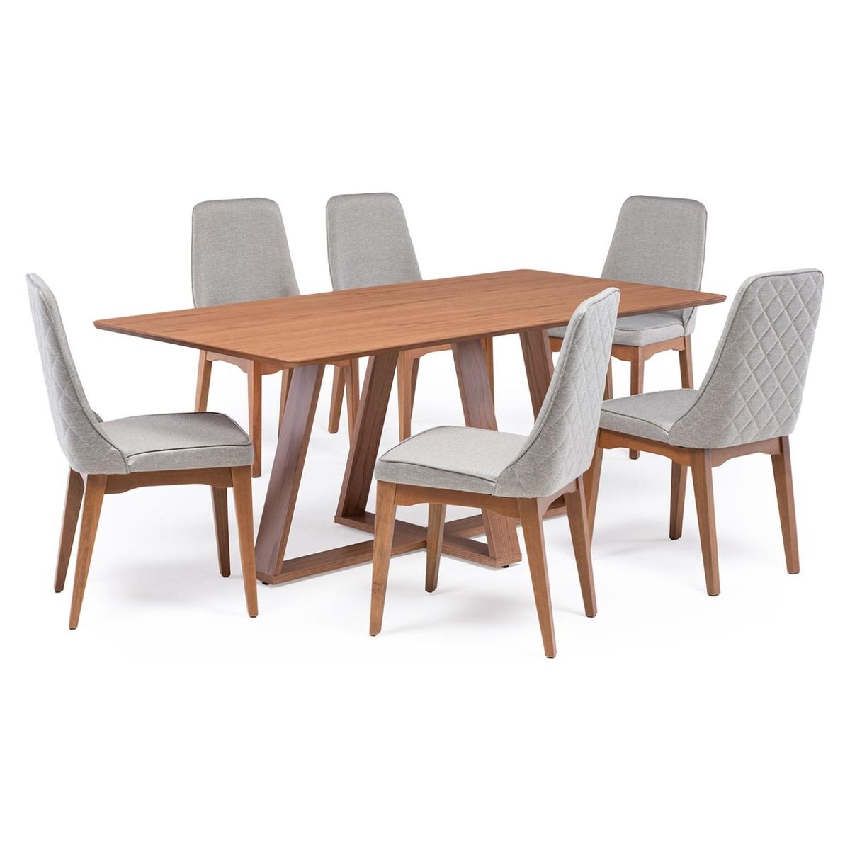 DECOCASA - Juego De Comedor Avena 180+6 Sillas Elsie Matela Decocasa