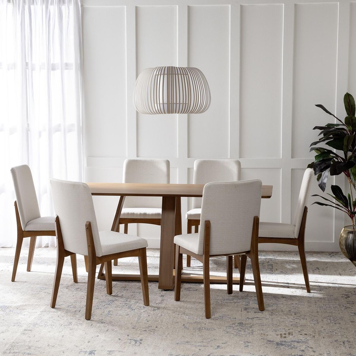 DECOCASA - Juego De Comedor Avena 180+6 Sillas Olive Decocasa