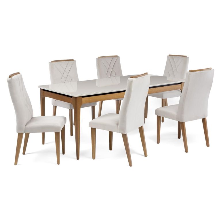 DECOCASA Juego De Comedor Addar 6 Sillas Megan