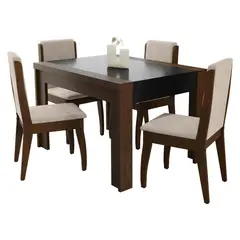 DECOCASA - Juego De Comedor Lorenzi 120+4 Sillas Lorenzi
