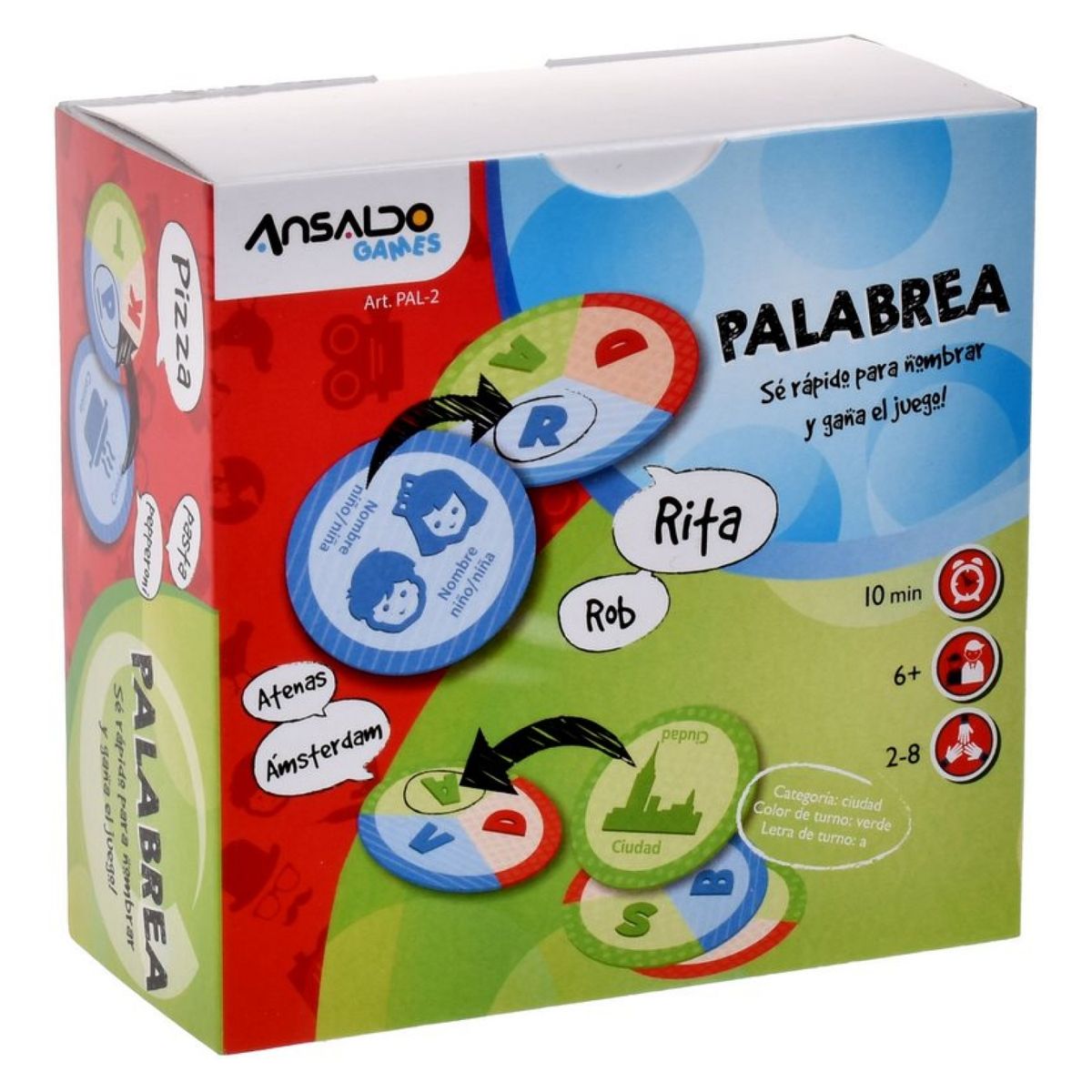 ANSALDO GAMES - Juego De Mesa Juego De Destreza Palabrea 2 Ansaldo Games