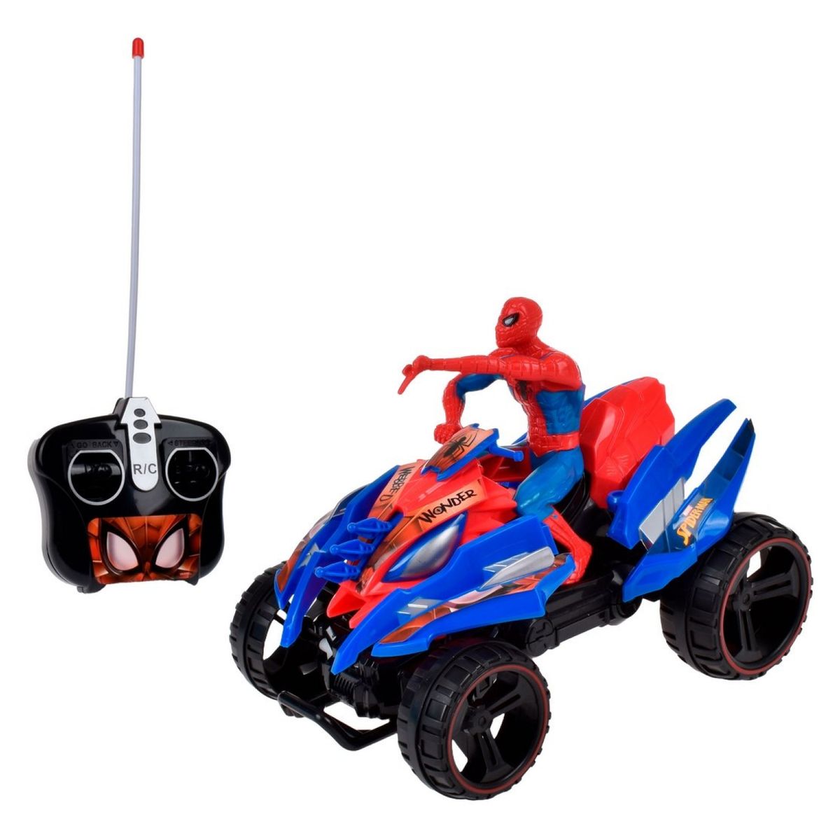 MARVEL - Cuatrimoto R/C Con Figura Spiderman Marvel
