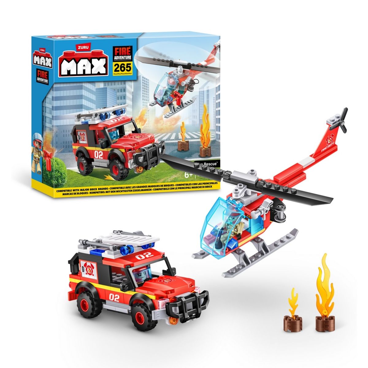 MAX - Set 265 Bloques Estacion De Bomberos Max