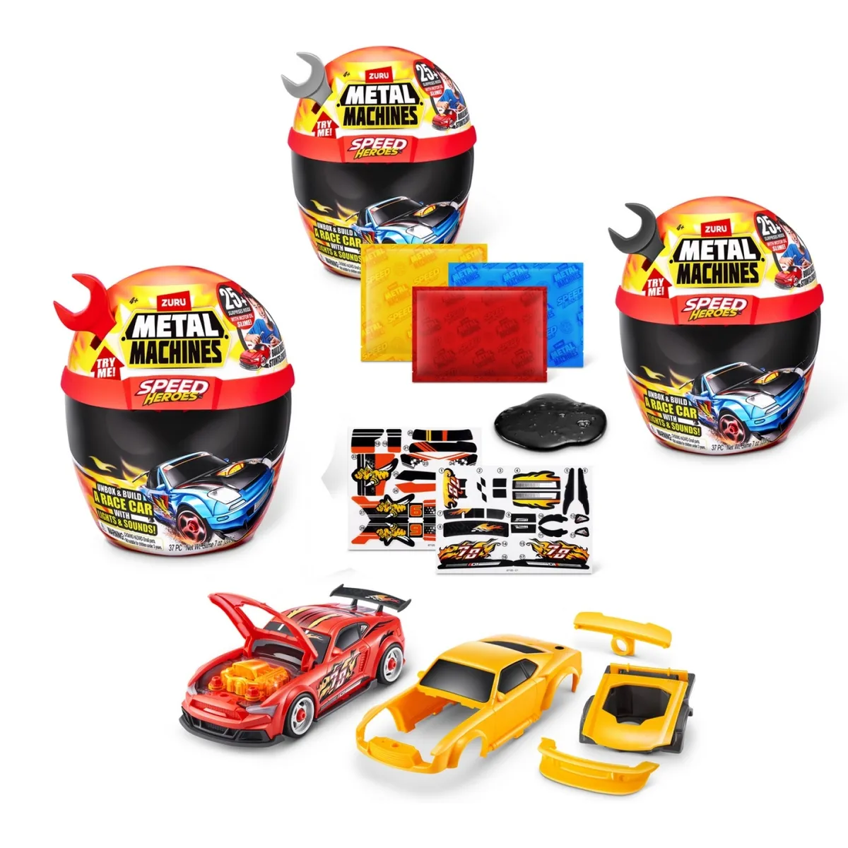 METAL MACHINES - Playset Casco Speed Hero para Construir Auto