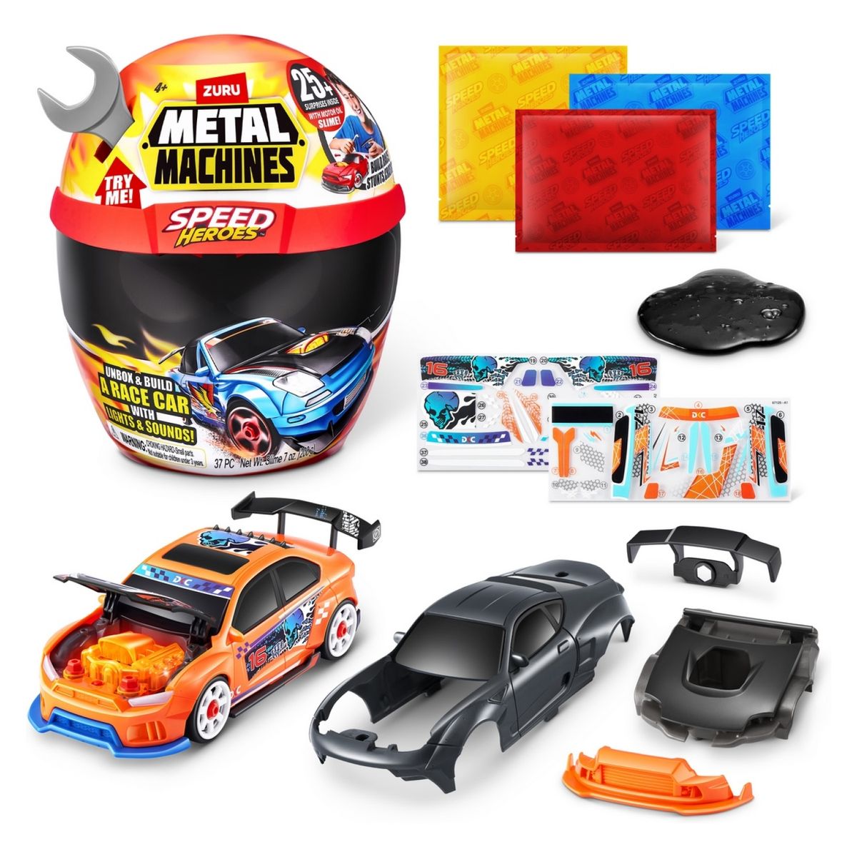 METAL MACHINES - Playset Casco Speed Hero para Construir Auto