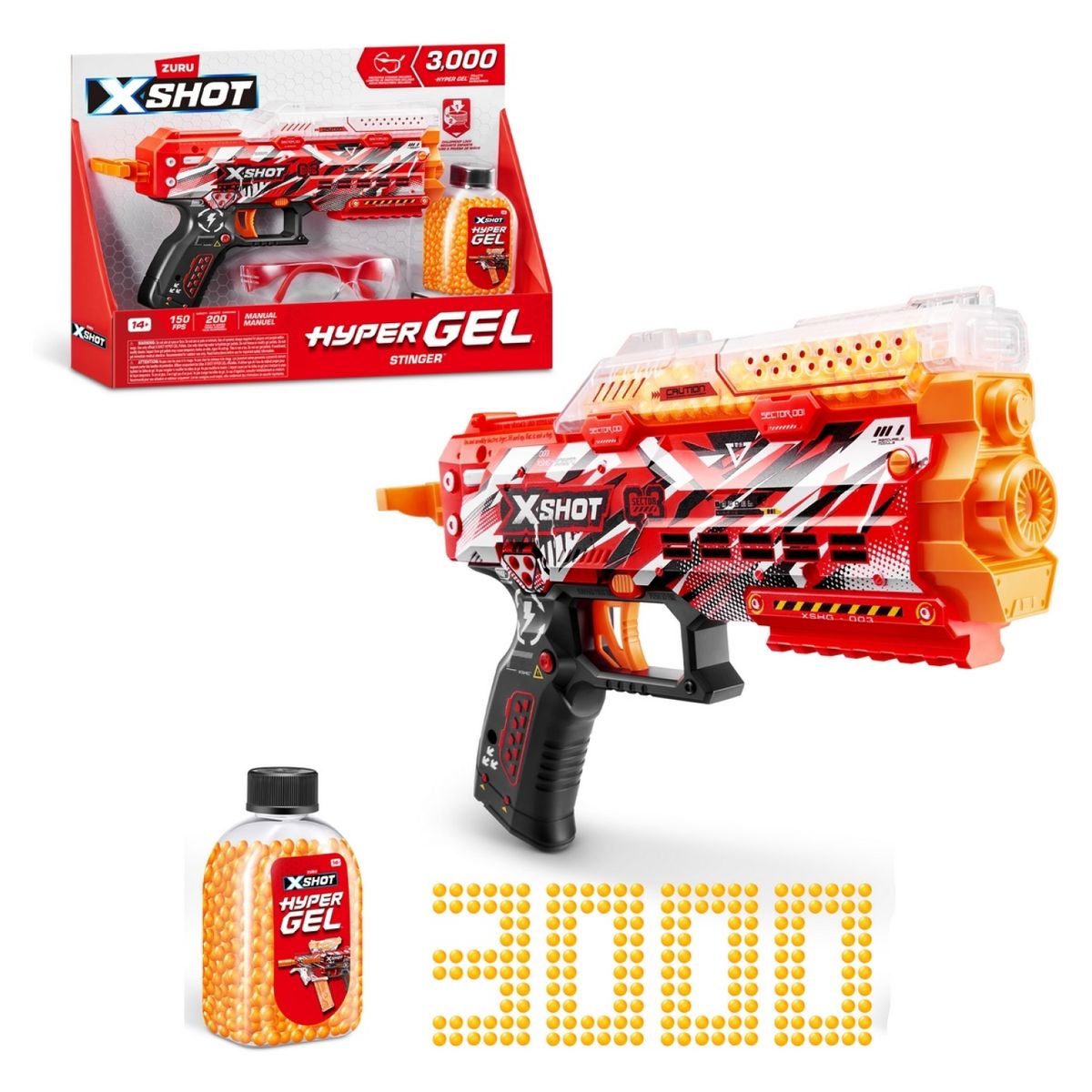 X SHOT - Lanzador De Bolitas De Gel Pistol Hydrogel  X Shot