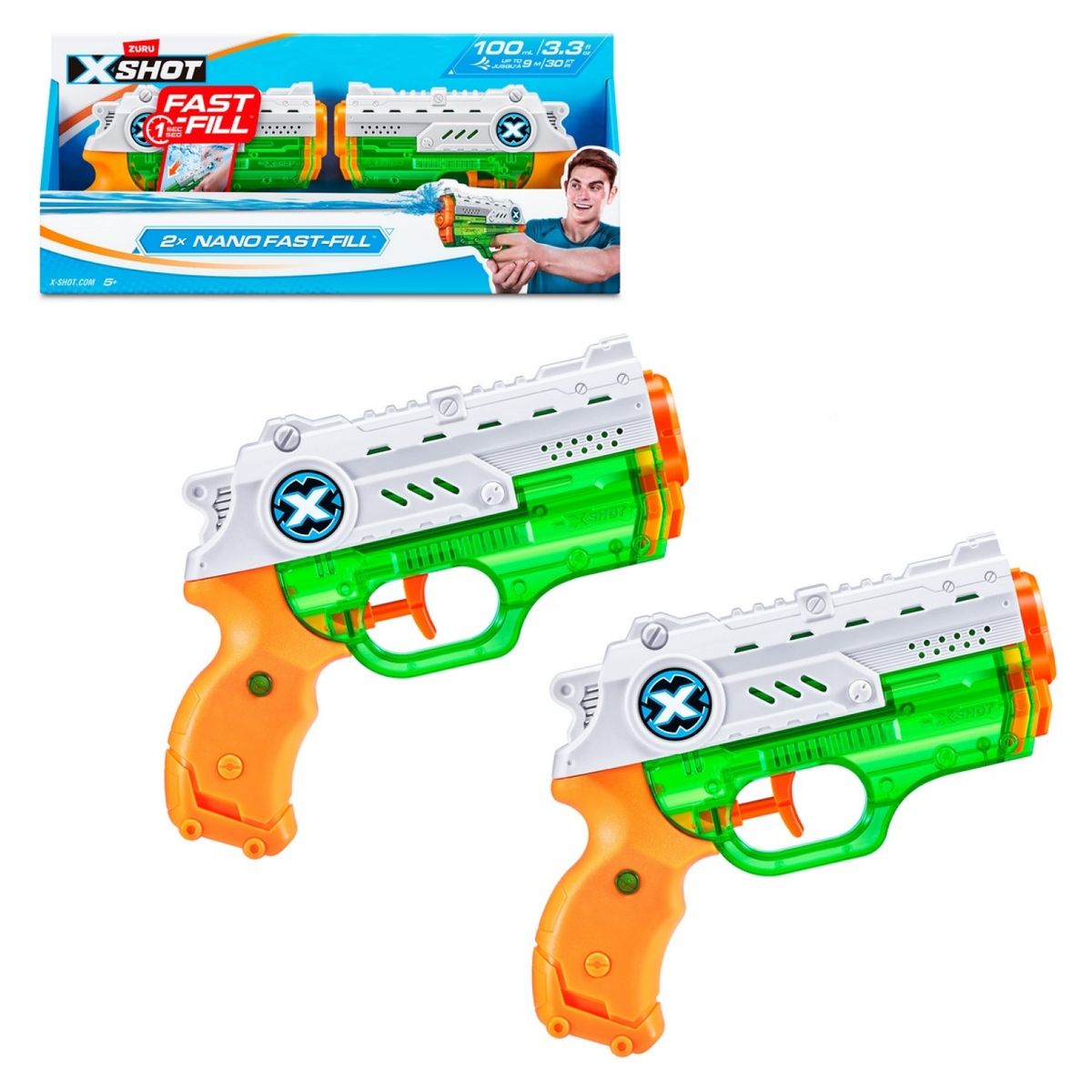 X SHOT - Set 2 Lanza Agua Nano De 100 Ml X Shot