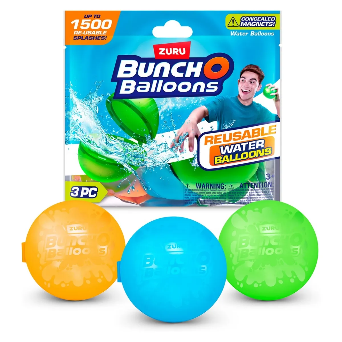 ANSALDO - Pack 3 Bombas De Agua Reutilizables Bunch O Ballon Ansaldo