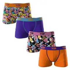 TOP - Pack 4 Boxer Algodón Niño