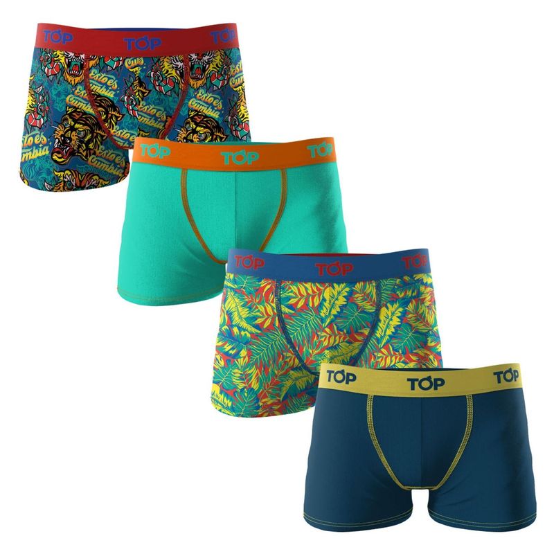 TOP - Pack 4 Boxer Algodón Niño Top