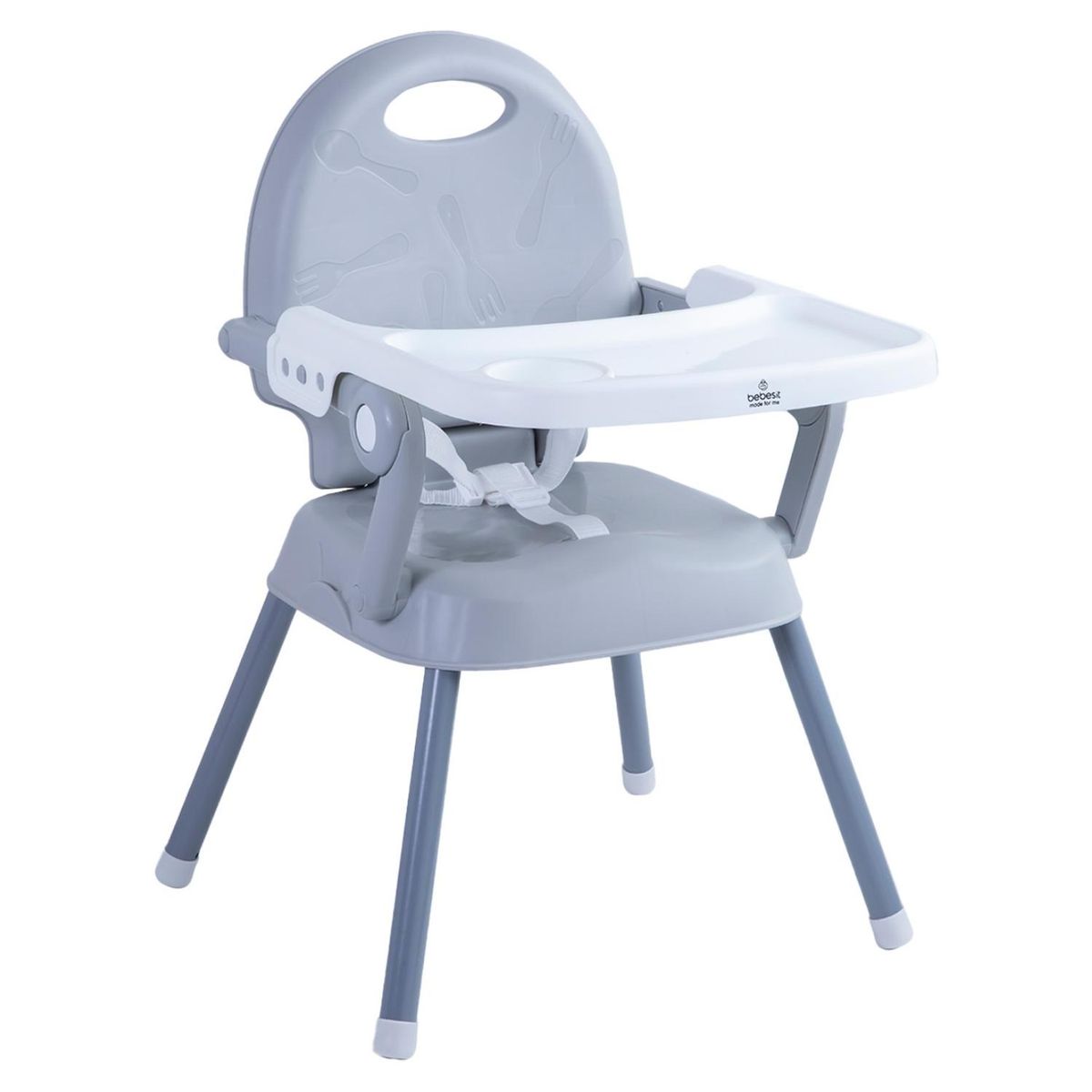 BEBESIT - Silla Comer Fold Gris Bebesit