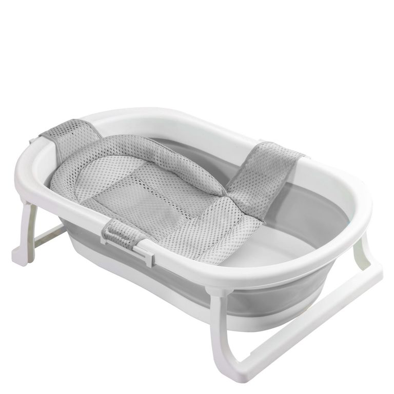 BEBESIT Bañera Plegable Bebé con Hamaca Jelly Gris