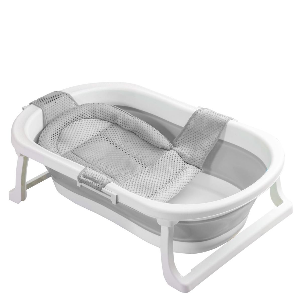 BEBESIT - Bañera Plegable Bebé con Hamaca Jelly Gris Bebesit