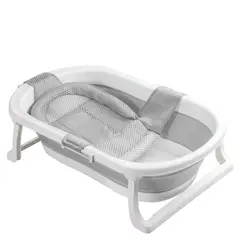 BEBESIT - Bañera Plegable Bebé con Hamaca Jelly Gris