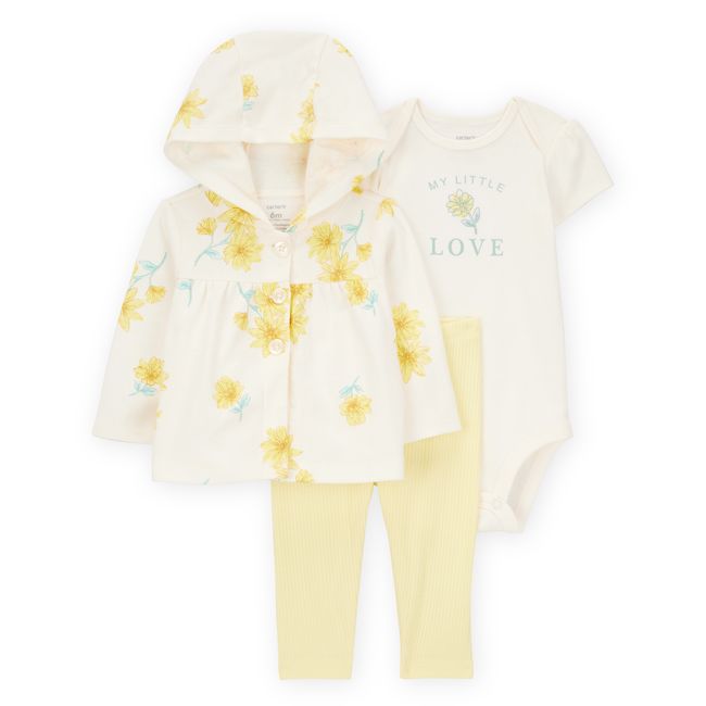 CARTER'S - Conjunto 3 Piezas Polerón, Calza Y Body Bebé Niña Carter's