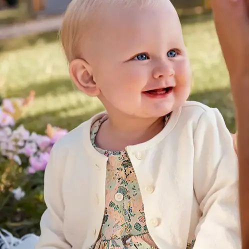 CARTER'S - Conjunto 2 Piezas Vestido con Cubre Pañal y Chaleco Bebé Niña