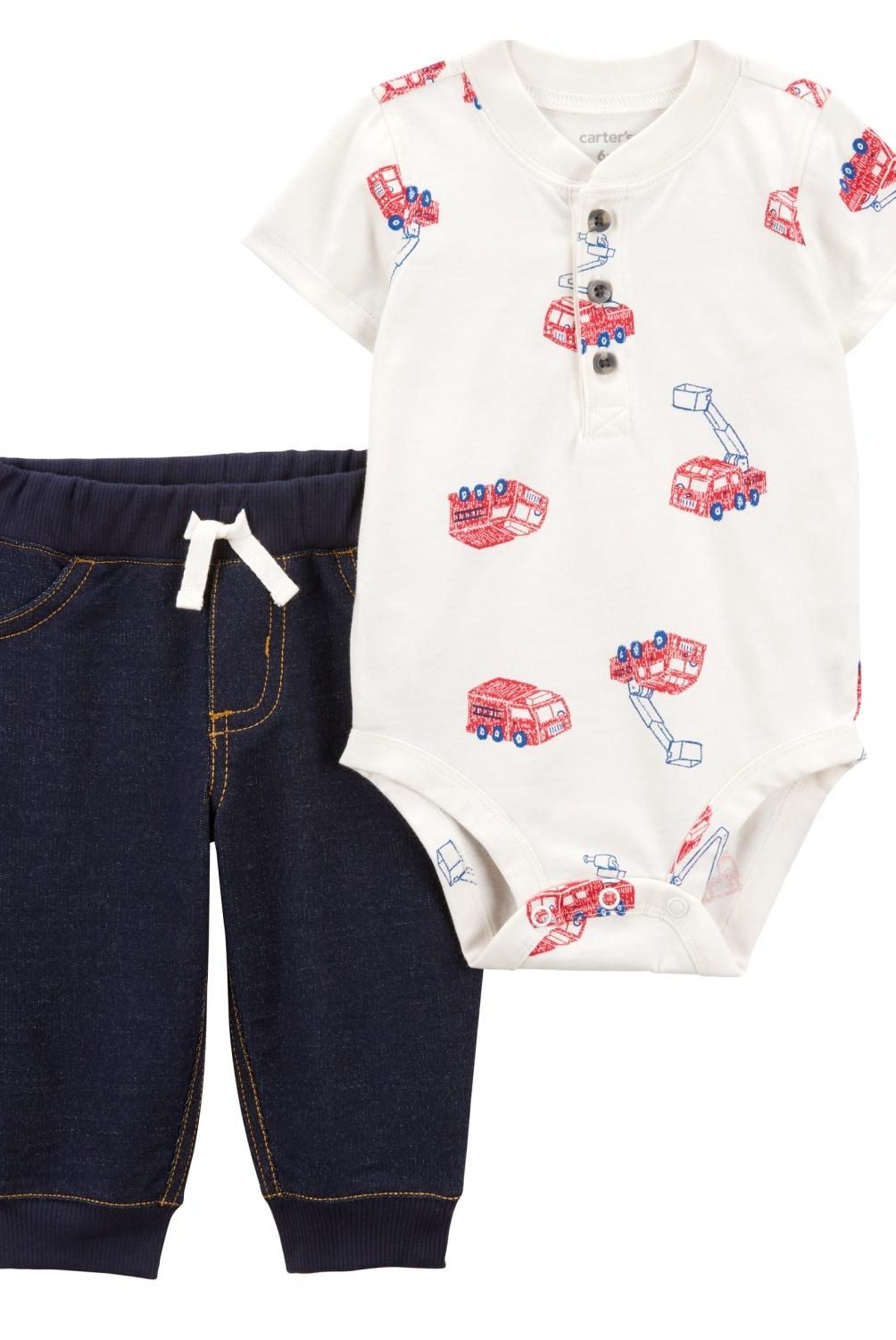 CARTER'S - Conjunto 2 Piezas Body y Pantalon Buzo Bebé Niño Carter's