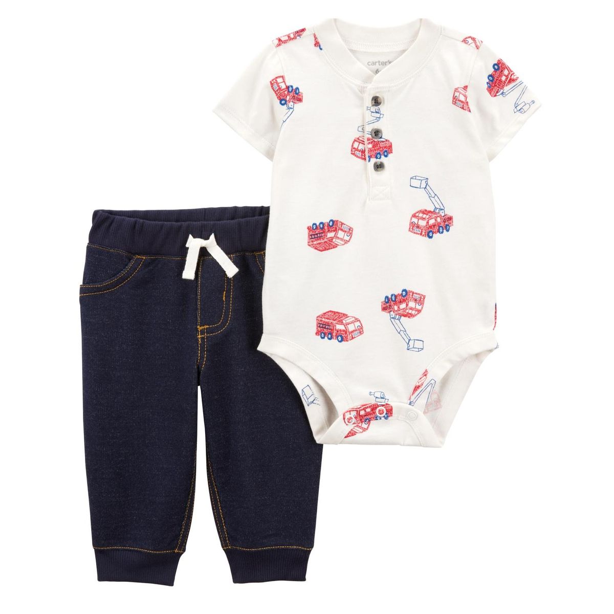 CARTER'S - Conjunto 2 Piezas Body y Pantalón Buzo Bebé Niño Carter's