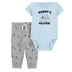 CARTER'S - Conjunto 2 Piezas Body y Pantalon Buzo Bebé Niño