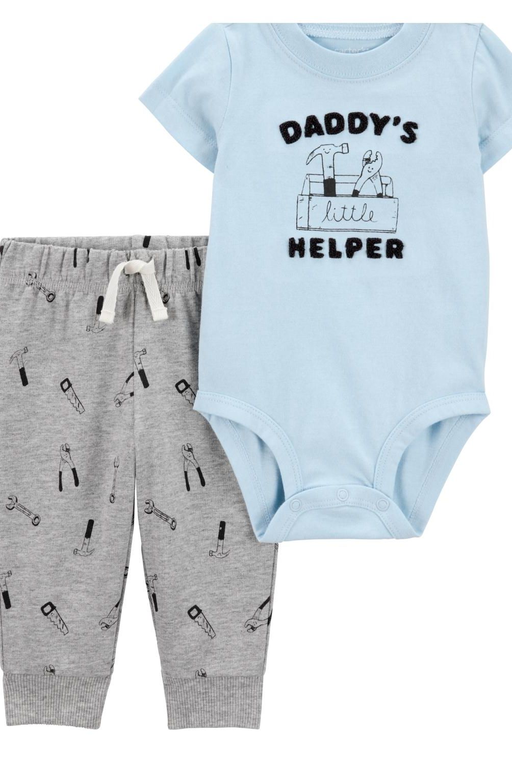 CARTER'S - Conjunto 2 Piezas Body y Pantalon Buzo Bebé Niño Carter's