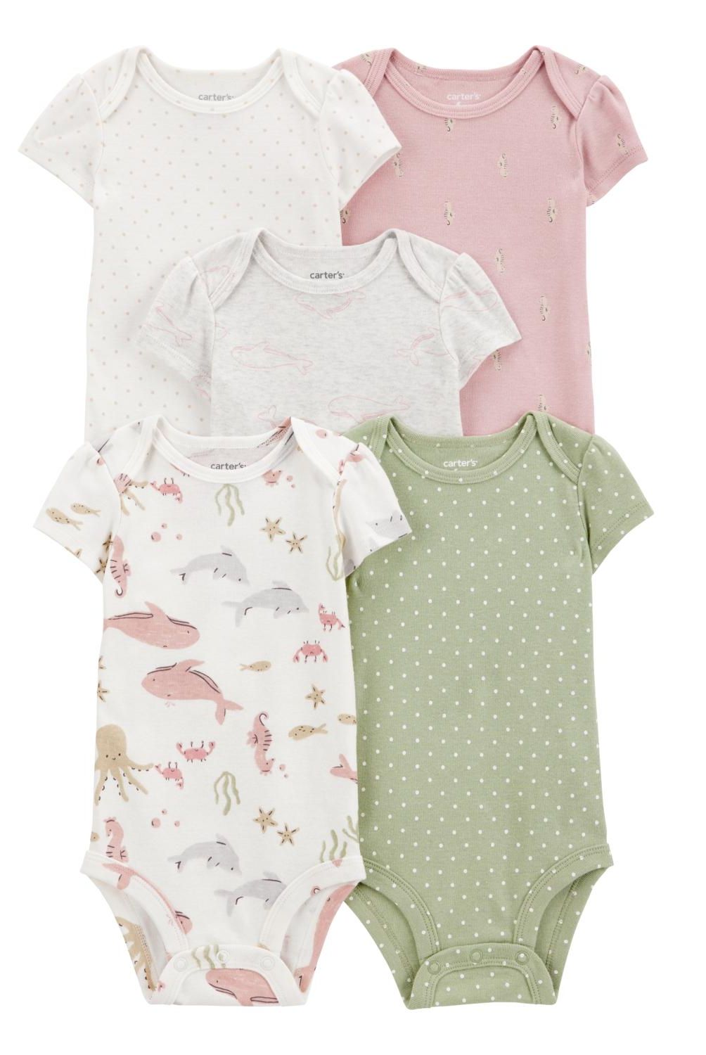 CARTER'S - Pack de Bodys Algodón 5 unidades Bebé Niña Carter's