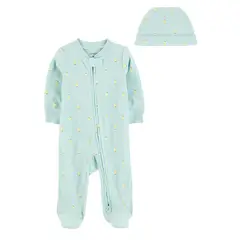 CARTER'S - Conjunto 2 Piezas Pijama y Gorro Bebé Niña
