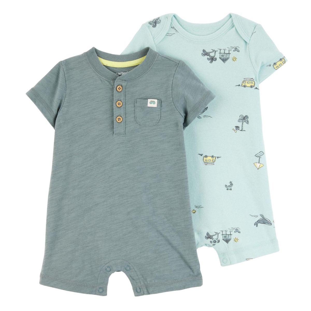 CARTER'S - Pack 2 Enteritos Estampados Bebé Niño Carter's