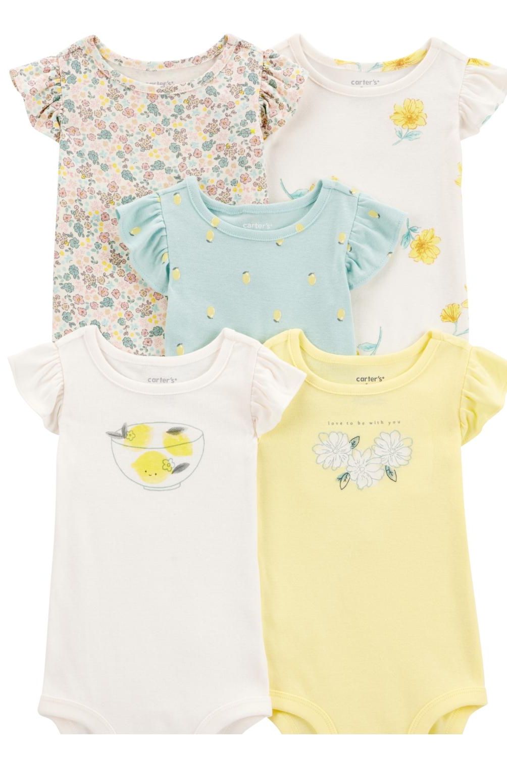 CARTER'S - Pack de Bodys Algodón 5 unidades Bebé Niña Carter's