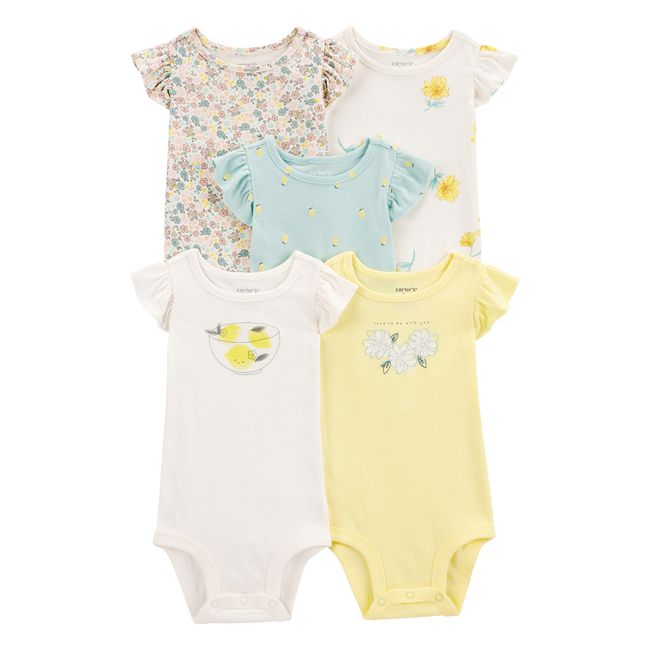 CARTER'S - Pack 5 Bodys Estampados Algodón Bebé Niña Carter's